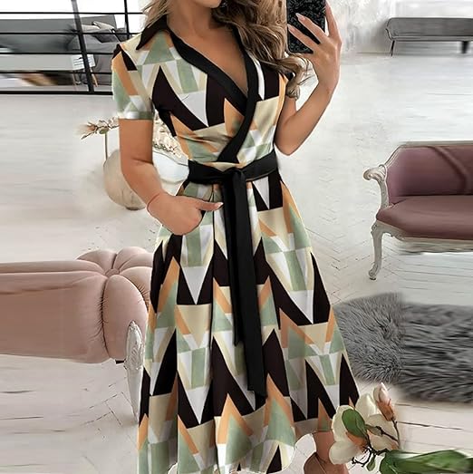 Trendy en elegant jurkje met unieke print voor een stijlvolle uitstraling