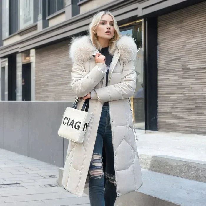 Comfortabele en warme winterjas voor dames met ruime capuchon