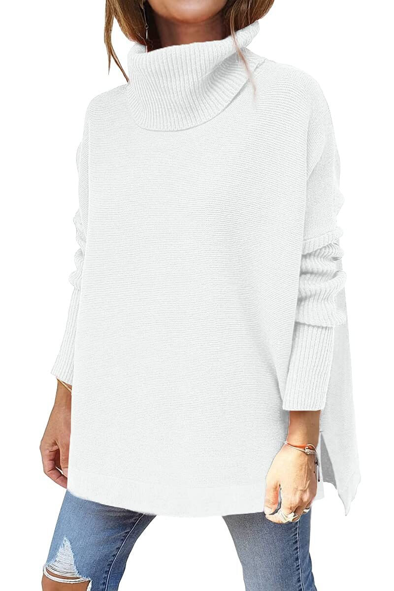 Dames Sweater met Hoge Kraag – Comfortabel en Trendy Oversized Design