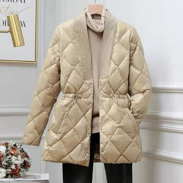 Herfst/Winter Damesjas: Parka van Hoge Kwaliteit met Warme Trekkoord en Zoete Oversized Pasvorm,