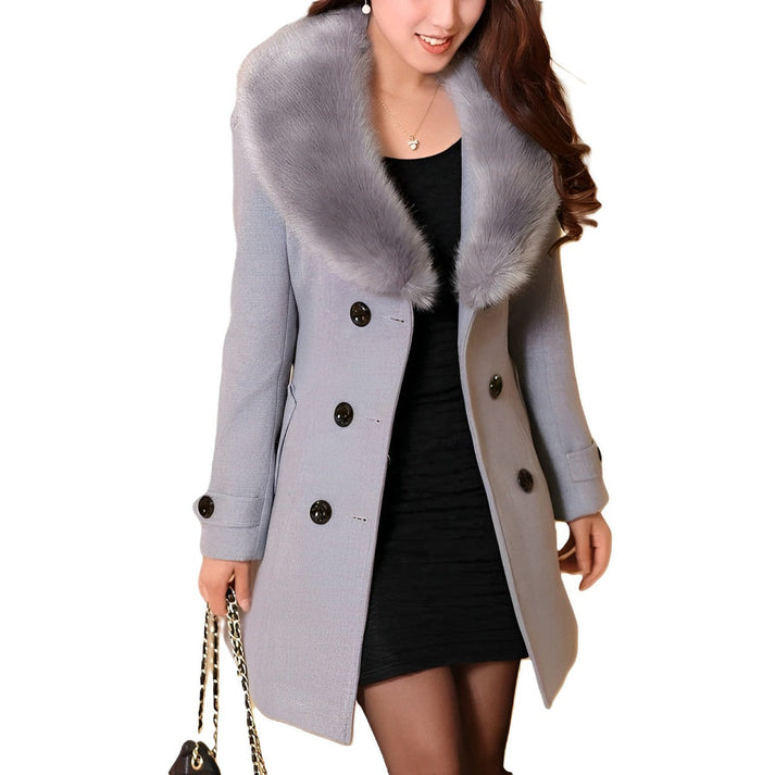 Elegante en warme jas voor dames met stijlvolle kraag