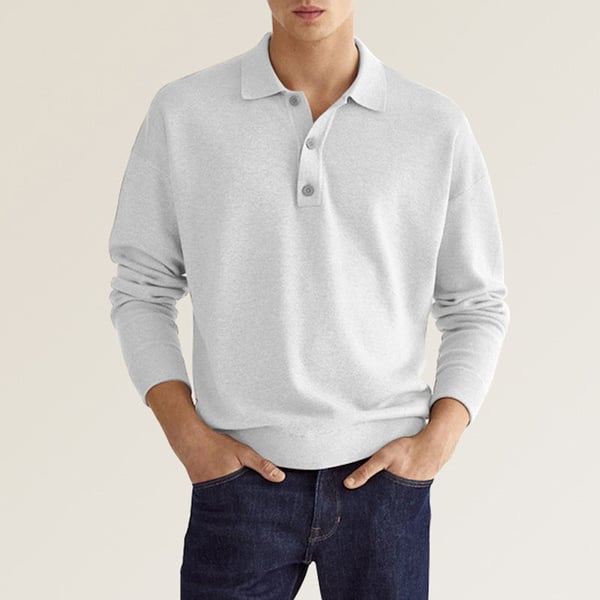Trendy lange mouwen polo voor heren met een tijdloos ontwerp