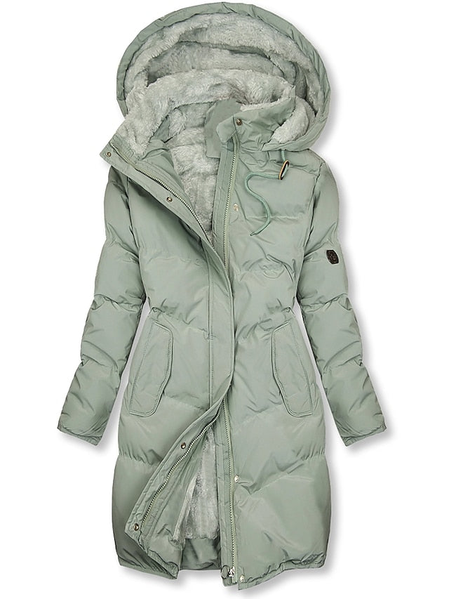 Casual lange winterjas voor dames met een eigentijds ontwerp