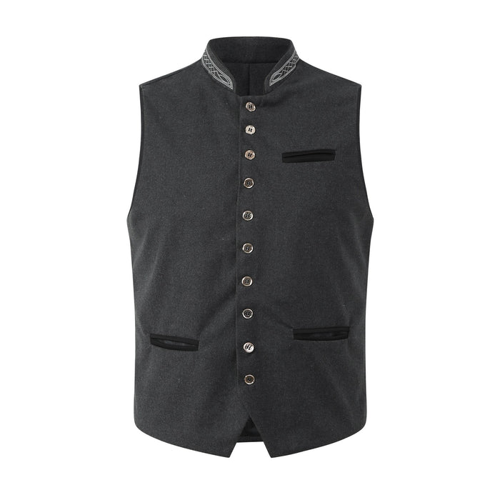 Traditionele herenvest met elegante afwerking voor formele en feestelijke gelegenheden