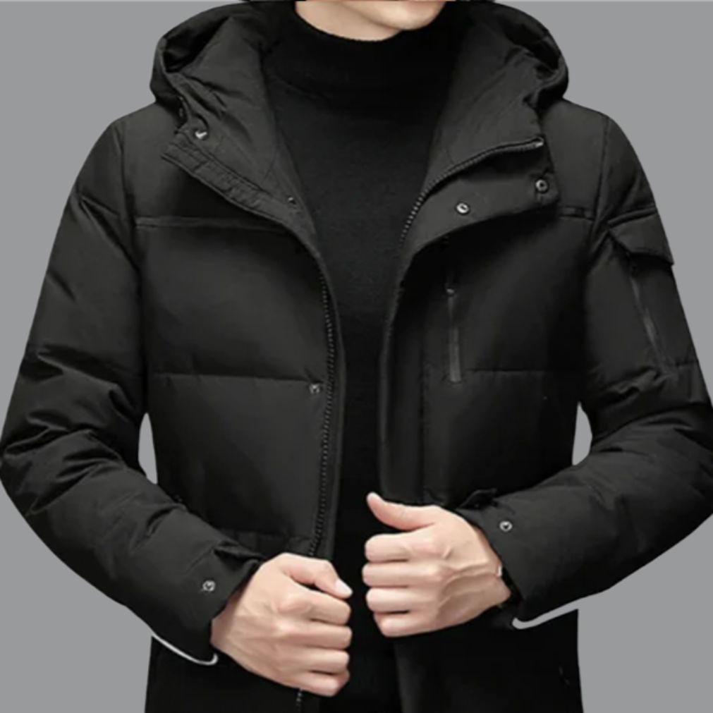 Comfortabele lange heren winterjas voor bescherming tegen kou