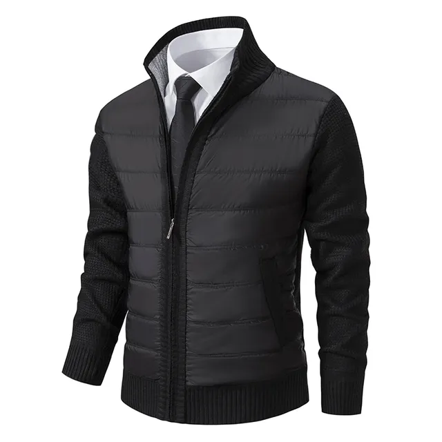 Elegant herenjack met gebreide mouwen voor dagelijks gebruik