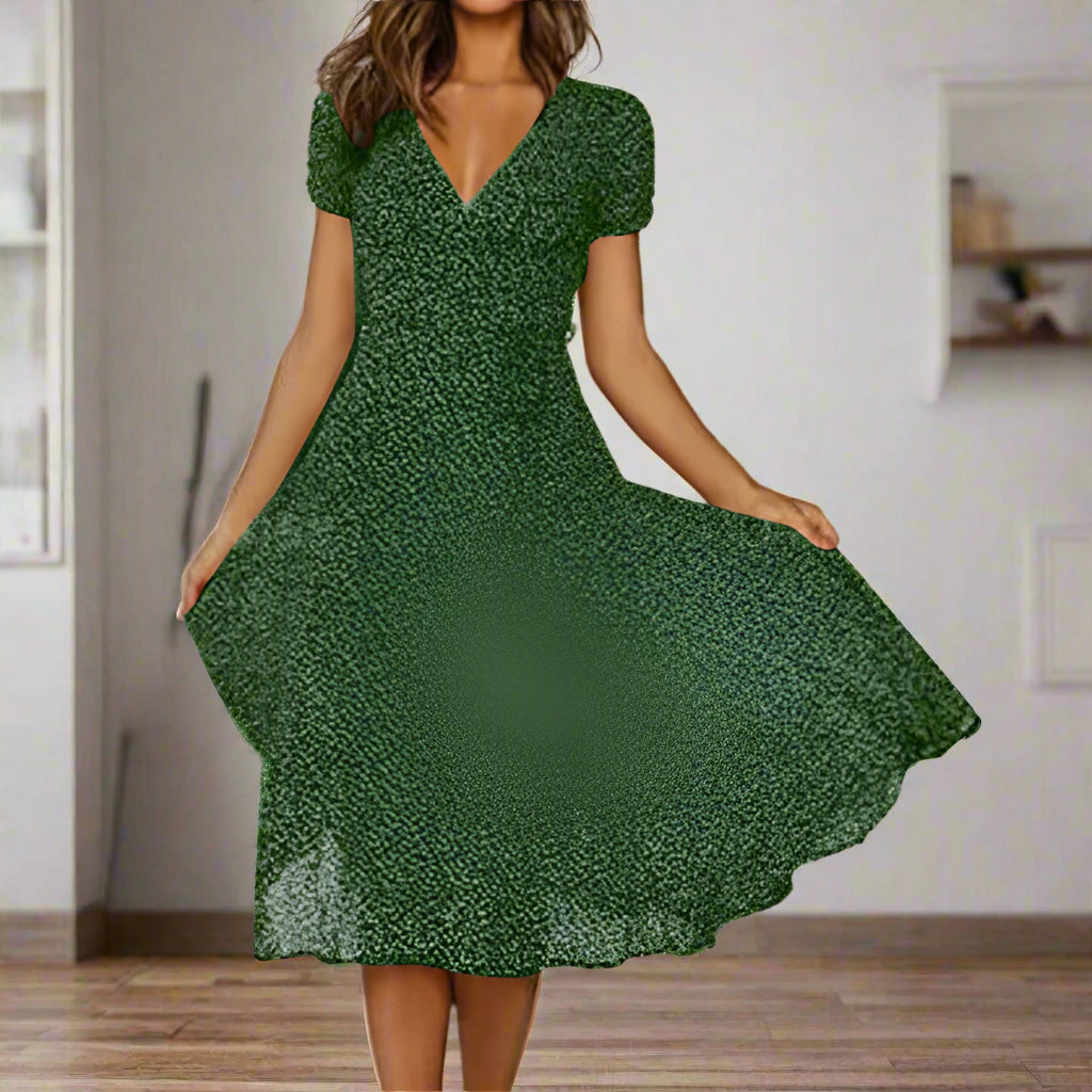 Elegante jurk met een unieke uitstraling en schitterende kleuren