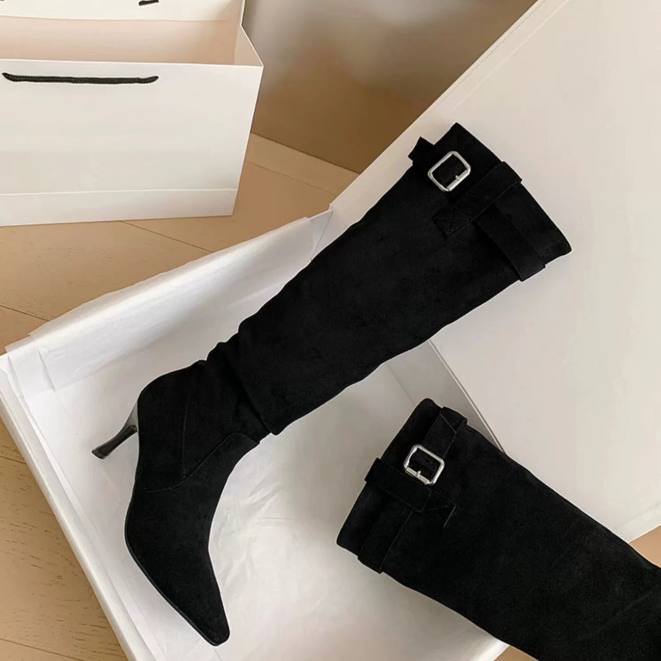 Veelzijdige Slimme Stiletto Hoge Hakken Over-de-Knie Lange Laarzen voor Herfst/Winter