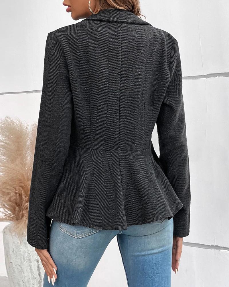 Slim Fit Blazer met Knopen en Ruches Zoom voor Dames