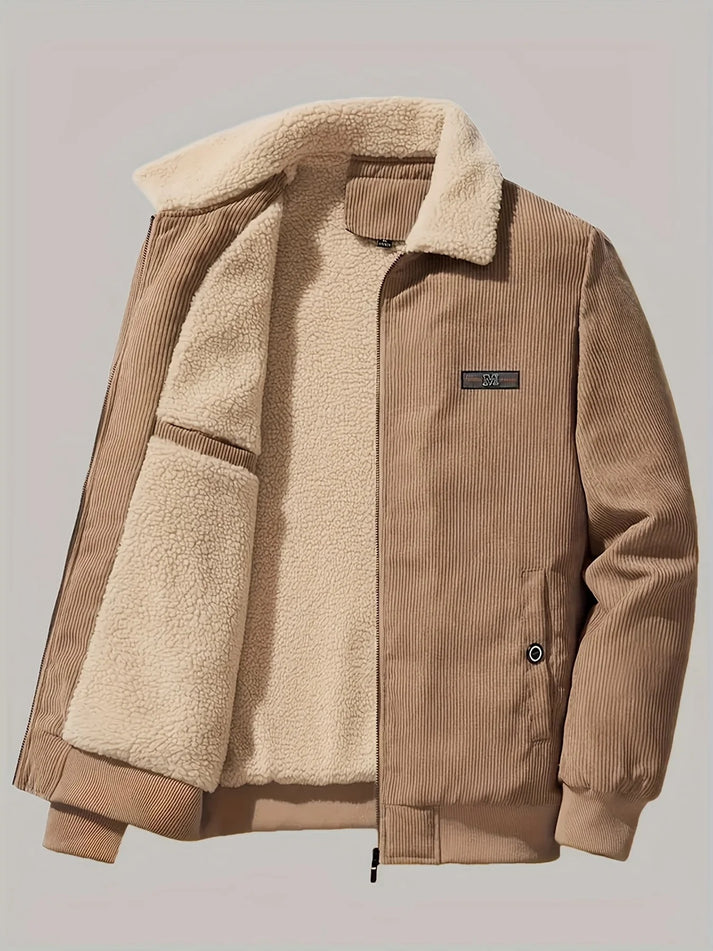 Stijlvolle Retro Heren Winterjas met Lange Mouwen