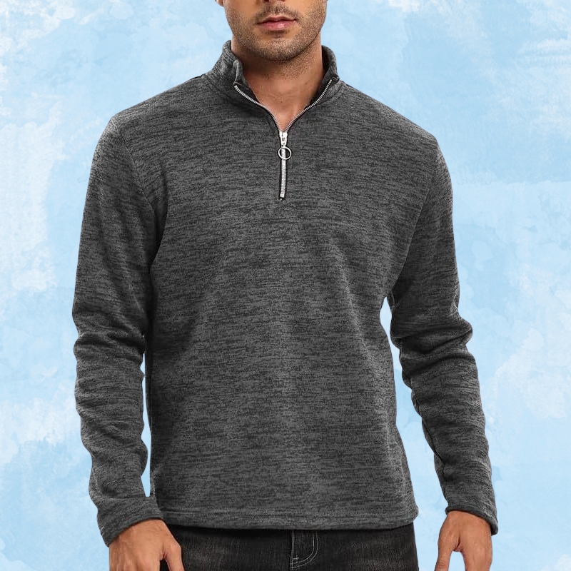 Sweater met halve rits voor een dynamische uitstraling
