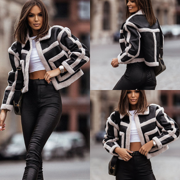 Trendy dames bikerjas met modern design en comfortabele pasvorm