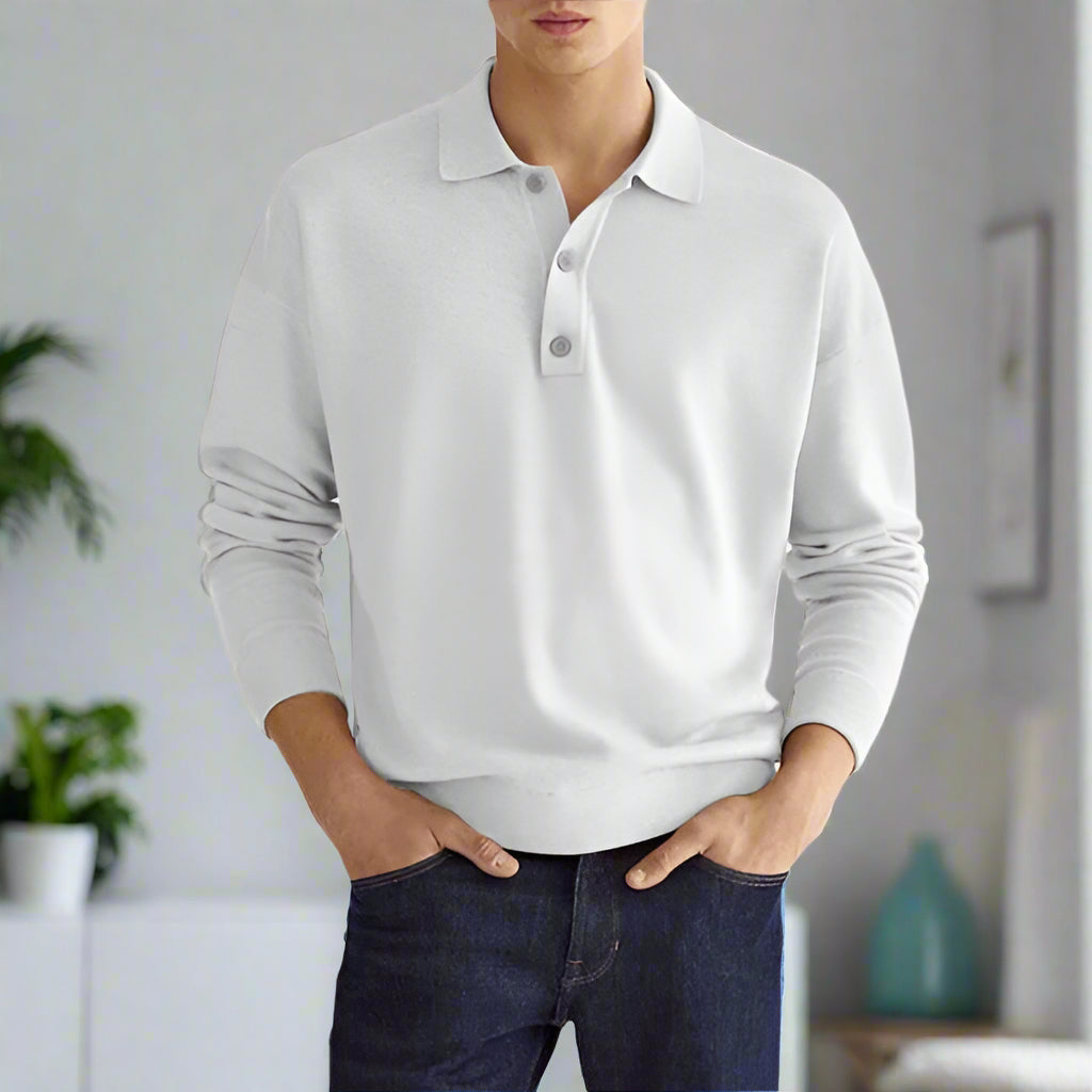 Trendy lange mouwen polo voor heren met een tijdloos ontwerp