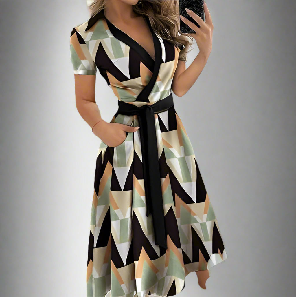 Trendy en elegant jurkje met unieke print voor een stijlvolle uitstraling