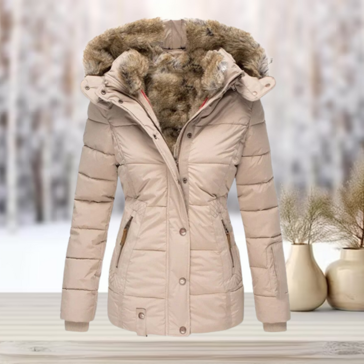 Stijlvolle winterparka voor dames met ruime capuchon voor extra warmte