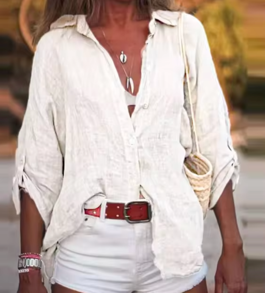 Nynke - Moderne Blouse Met Knoopsluiting
