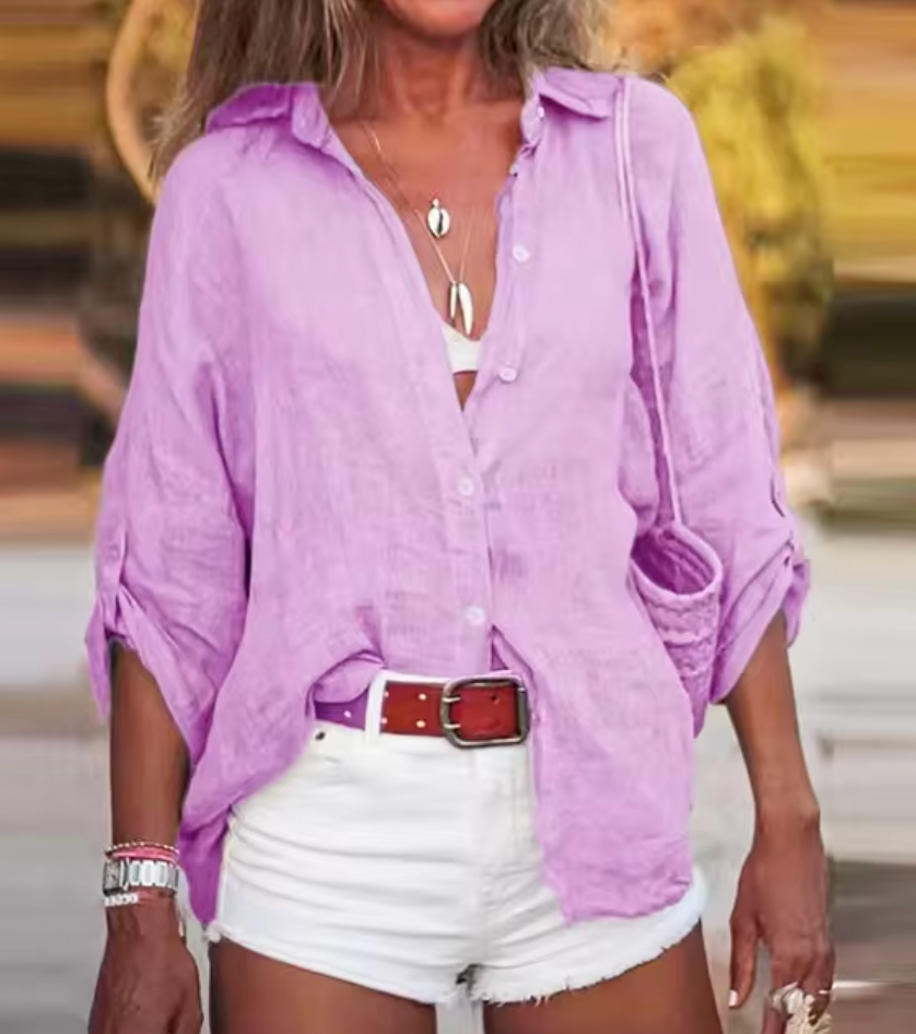 Nynke - Moderne Blouse Met Knoopsluiting