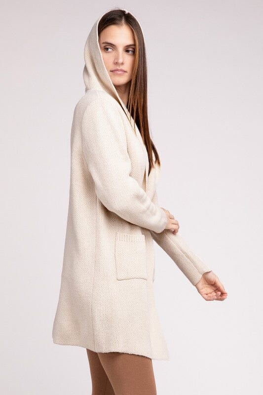 Lena Strikbare Heren Hoodie Open Voorkant Cardigan