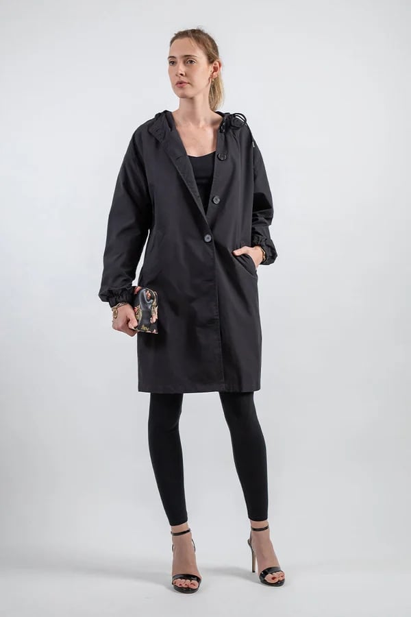 Oversized Windjack met Capuchon voor Dagelijks Gebruik