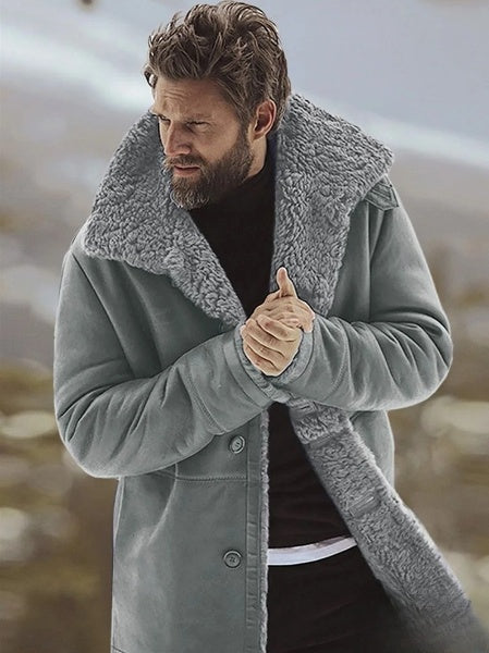 Modieuze Herenjas in Effen Kleur – Elegante Jas voor Elke Gelegenheid