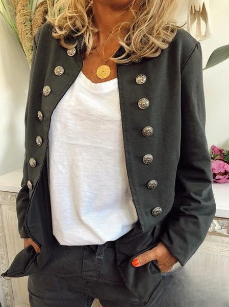 Blazer met lange mouwen en elegante knoopsluiting