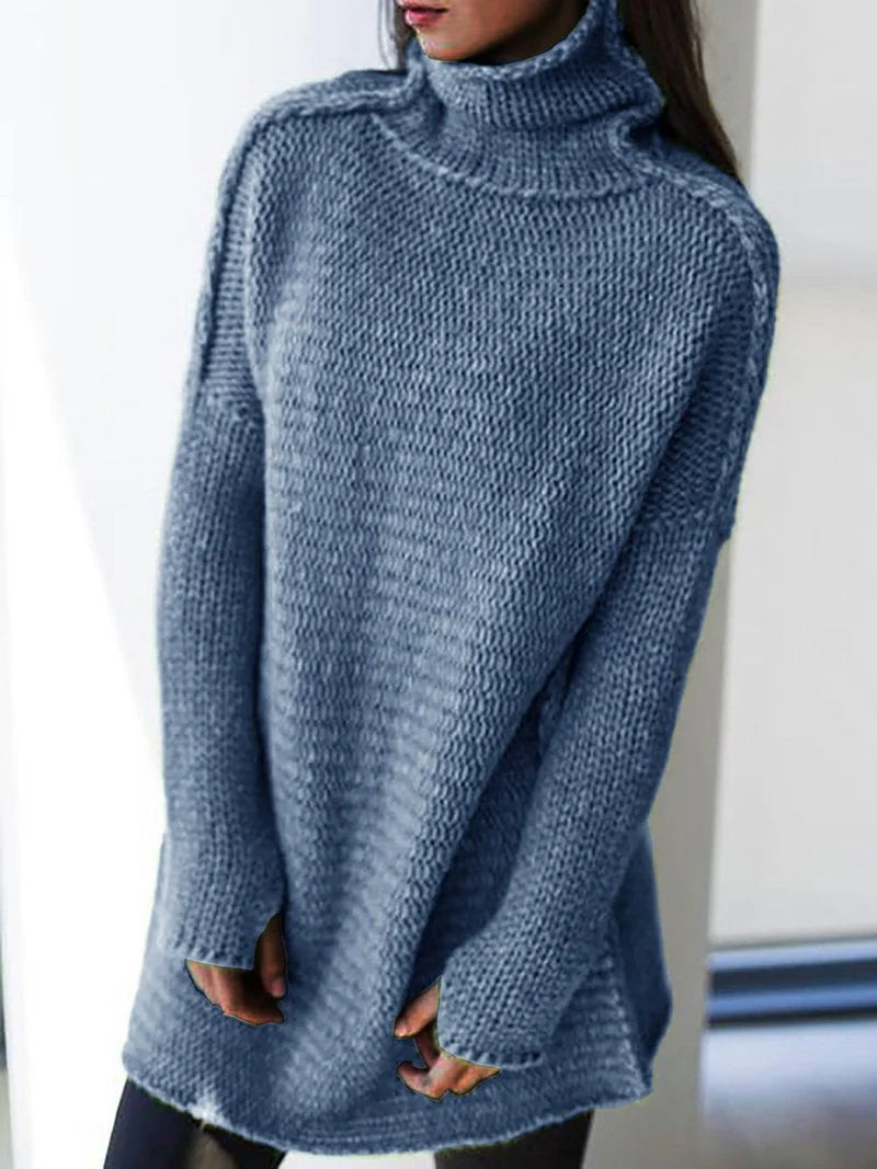 Comfortabele lange coltrui met oversized pasvorm