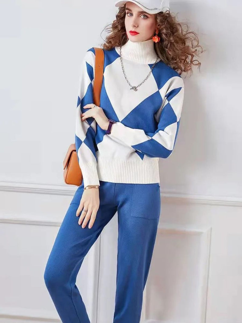Stijlvolle dames set met trui en broek voor het winterseizoen