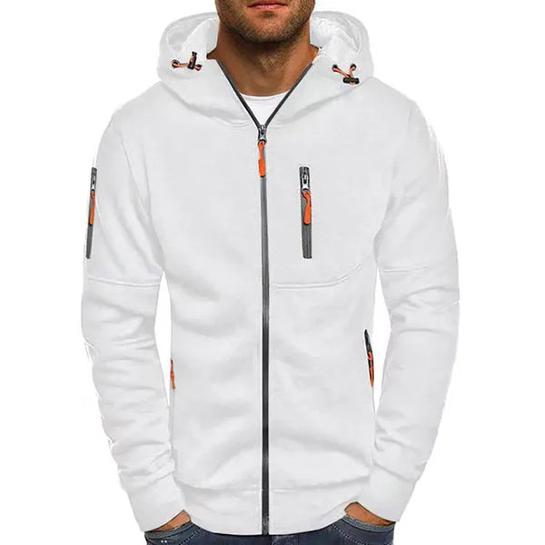 Moderne herenjas met hoge kraag en rits