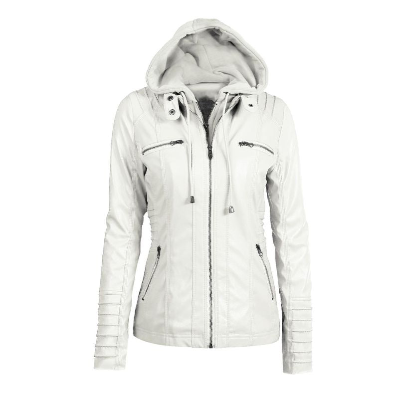 Elegante jas met brede capuchon