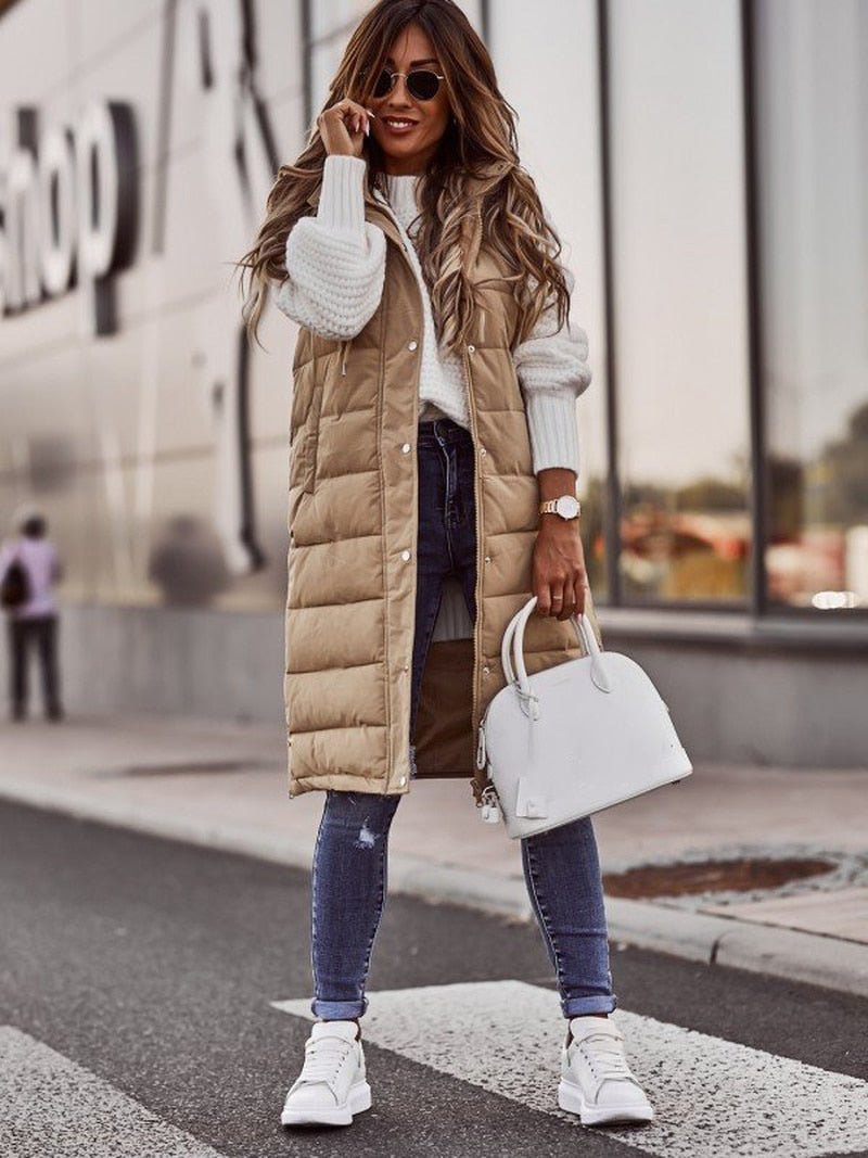 Warme en stijlvolle lange gilet voor dames