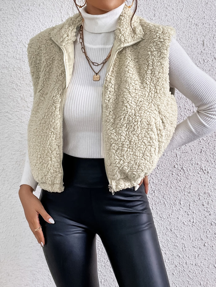 Stijlvolle en lichte damesgilet met ritssluiting voor extra comfort