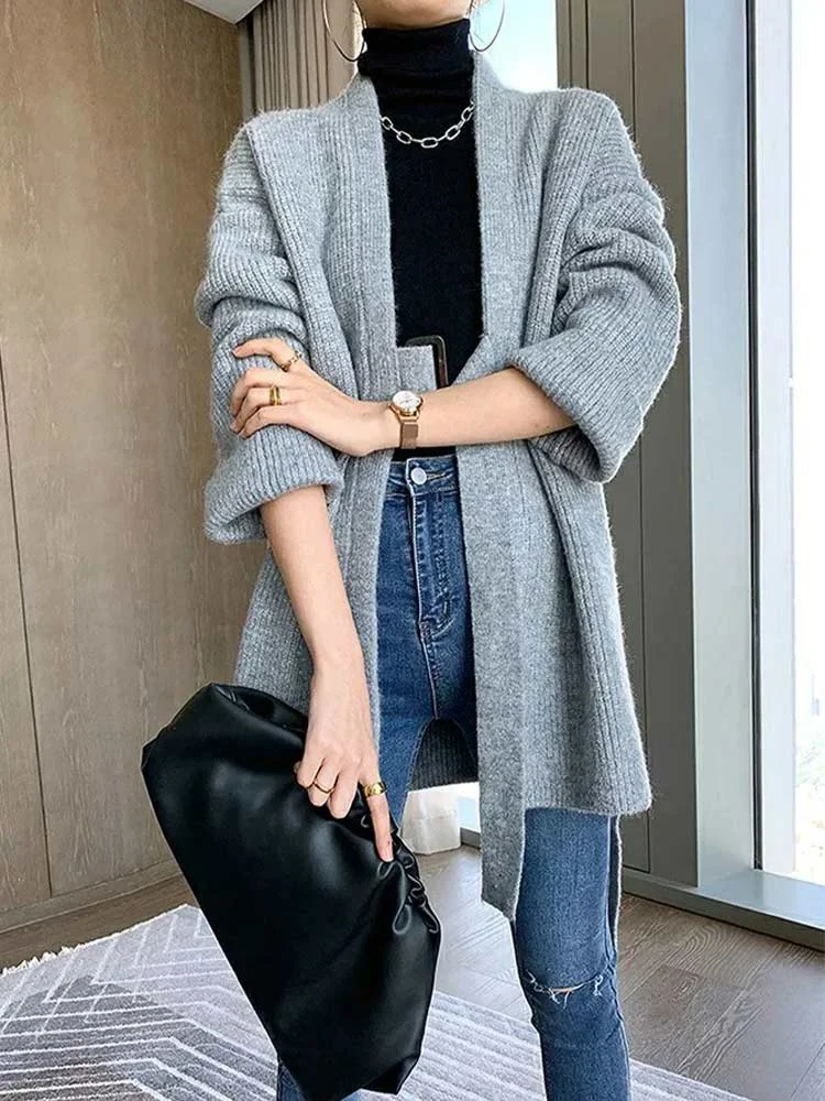 Comfortabele Grijze vrijetijds Pullover