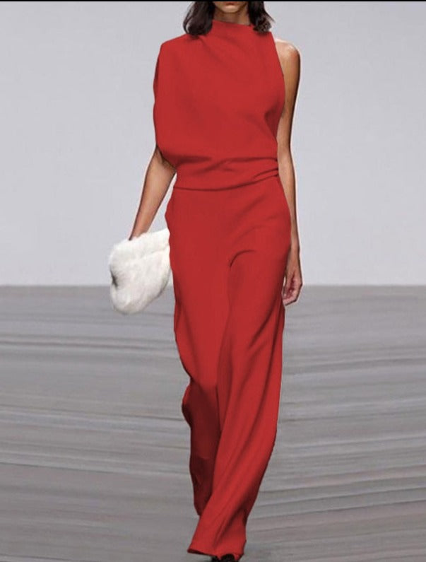 Adriana - Trendsettende Abstracte Print Jumpsuit