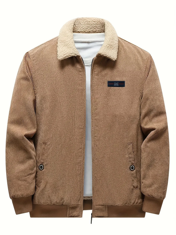 Stijlvolle Retro Heren Winterjas met Lange Mouwen