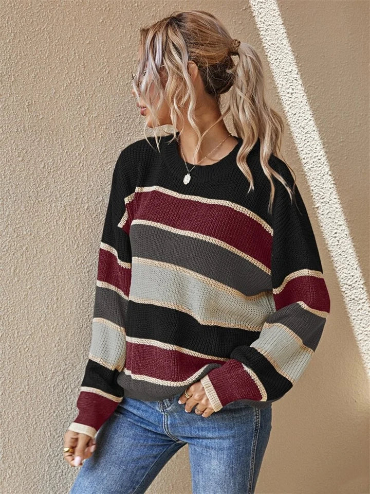 Noa's Gestreepte Crew Neck Trui voor Stijlvolle Reizen