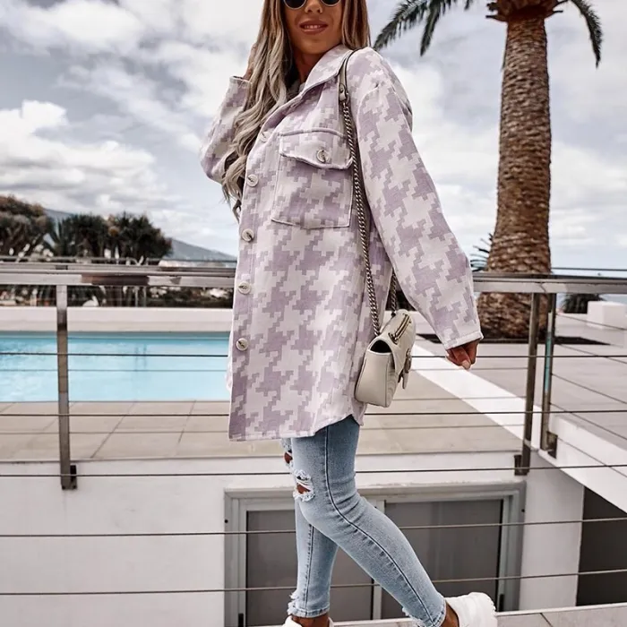 Casual Dames Trenchcoat met Lange Mouwen en Trendy Ontwerp