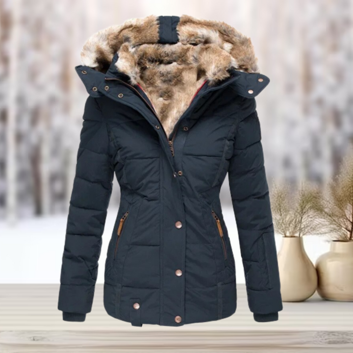 Stijlvolle winterparka voor dames met ruime capuchon voor extra warmte