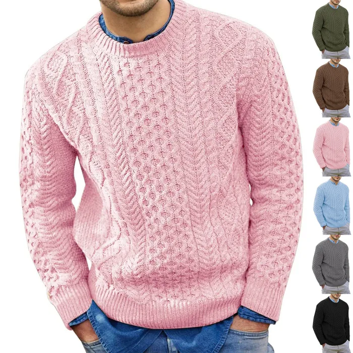 Vintage Heren Trui Met Ronde Hals – Casual en Comfortabel