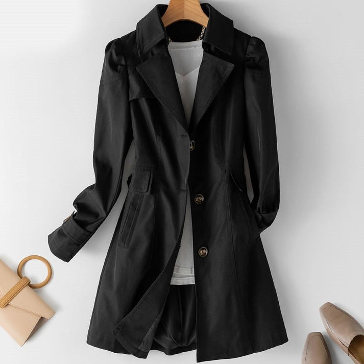 Elegante lichte dames trenchcoat met verstelbare riem