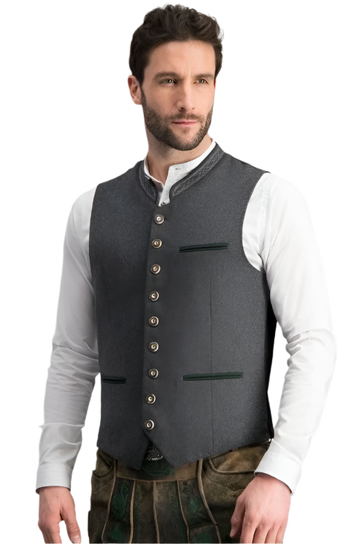 Traditionele herenvest met elegante afwerking voor formele en feestelijke gelegenheden