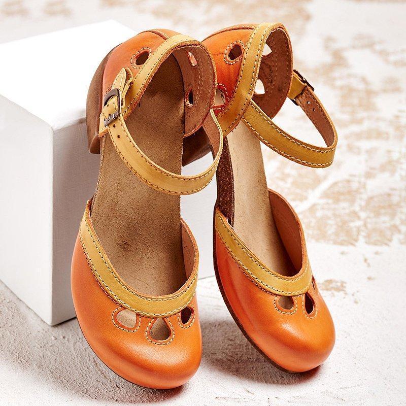 Vrouwelijke Elegante Sandalen met Lage Hak