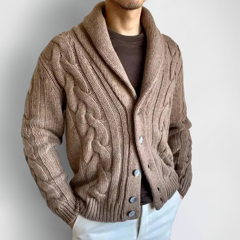 Elegante cardigan met een expressieve V-hals en een kwaliteitssluiting