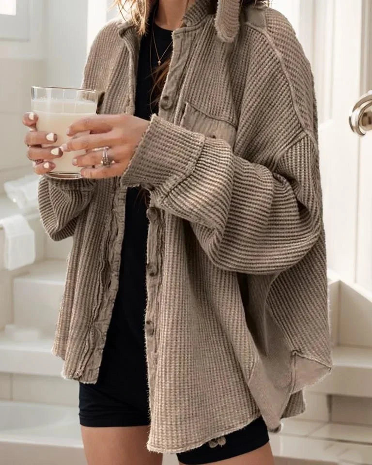 Modebewuste en Aanpasbare Kraagzak Patchwork Onregelmatige Hemdjas voor de Moderne Trendsetter