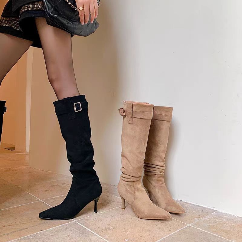 Veelzijdige Slimme Stiletto Hoge Hakken Over-de-Knie Lange Laarzen voor Herfst/Winter