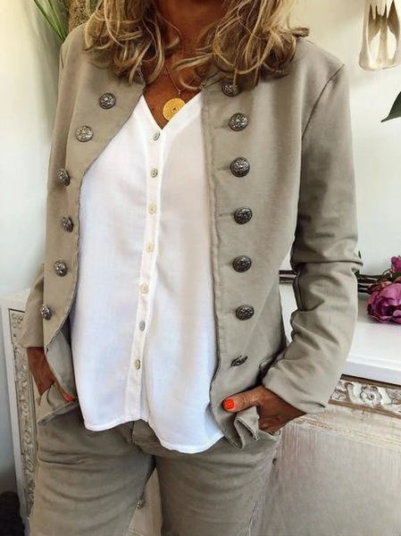 Blazer met lange mouwen en elegante knoopsluiting