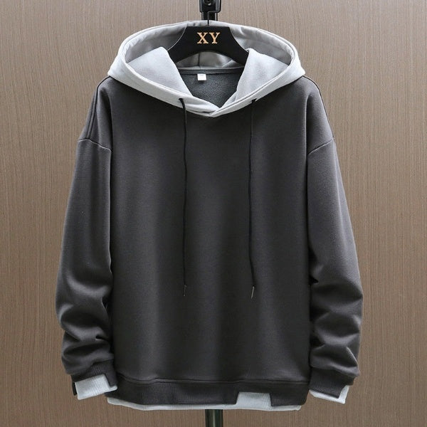 Trendy tweekleurige hoodie voor heren met comfortabele pasvorm
