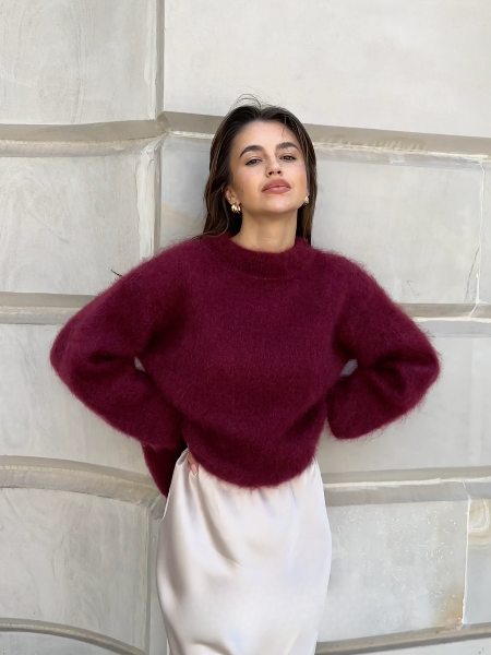 Elegante en Warme Trui voor Dames met Ronde Halslijn