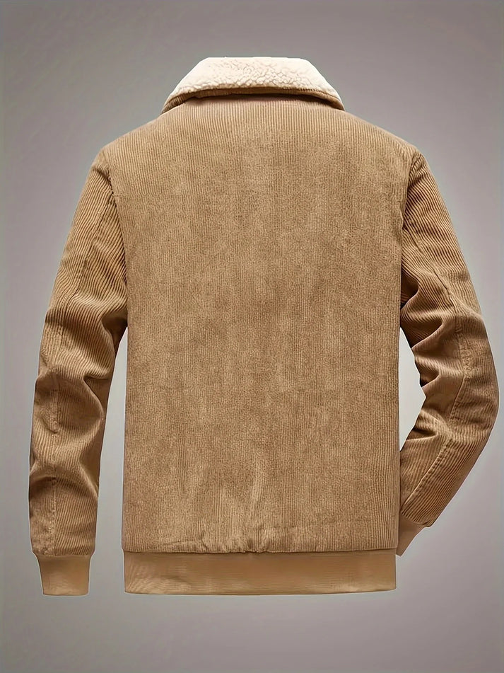 Stijlvolle Retro Heren Winterjas met Lange Mouwen