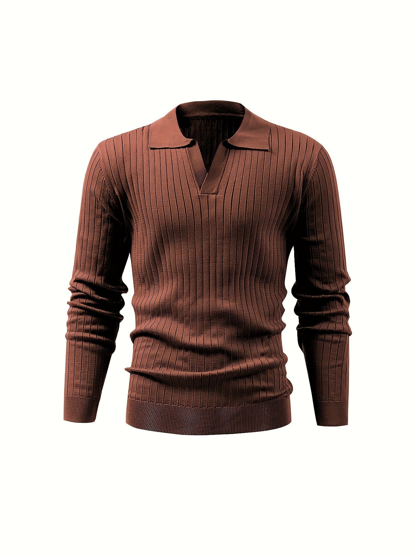 Modieuze Trui met V-Hals voor Heren – Comfortabel voor Herfst en Winter