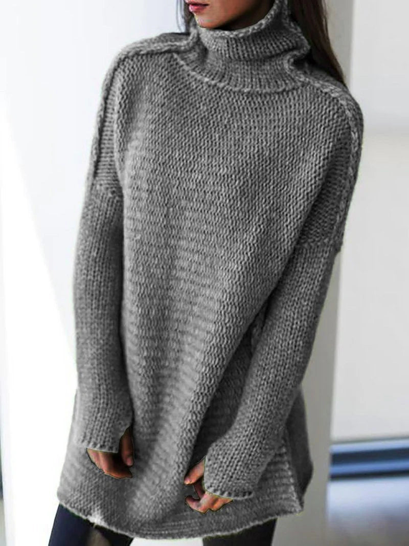 Comfortabele lange coltrui met oversized pasvorm